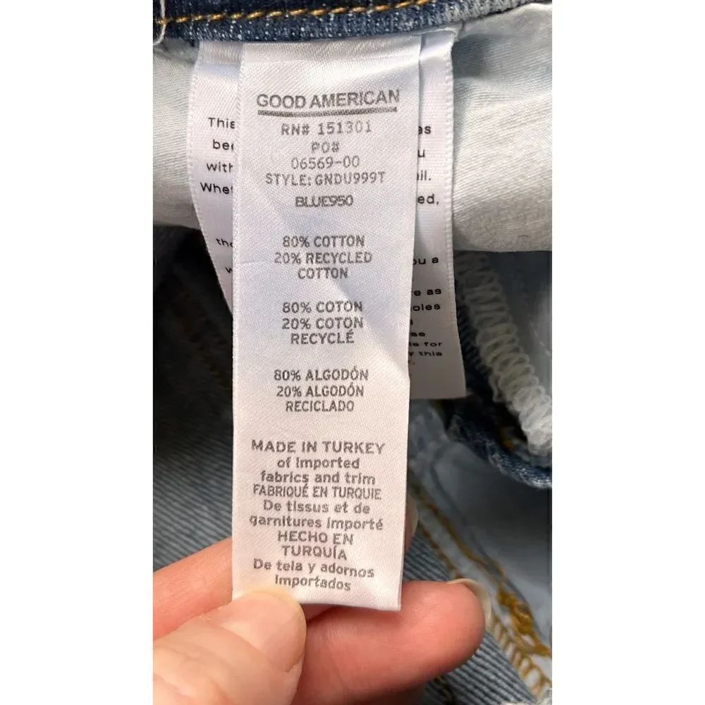NWT Good American 90’s Duster Straight Leg Jeans in Blue950, Size 4 - Picture 10 of 16